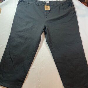 Liberty Blues Chino Pants Mens Size 56X38 Big Black Relaxed Fit Straight NWT